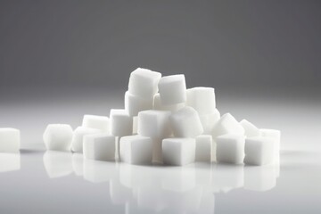 cubes sugar isolated white background generative ai