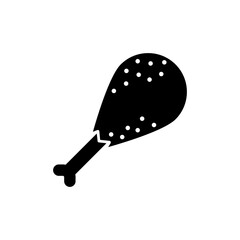 Chicken drumstick icon vector. turkey leg illustration sign. food symbol. poultry meat logo.
