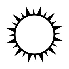Sun icon vector. Sun illustration sign. Sun symbol or logo.