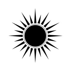 Sun icon vector. Sun illustration sign. Sun symbol or logo.