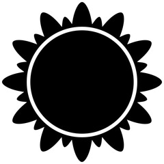 Sun icon vector. Sun illustration sign. Sun symbol or logo.