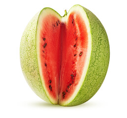 Ripe watermelon three quarters