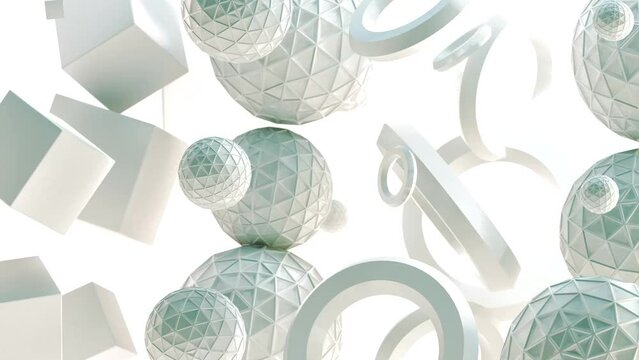 Fondo de concepto de formas y cubos. Fondo de tecnolog&iacute;a abstracta. Formas geom&eacute;tricas en la oscuridad.