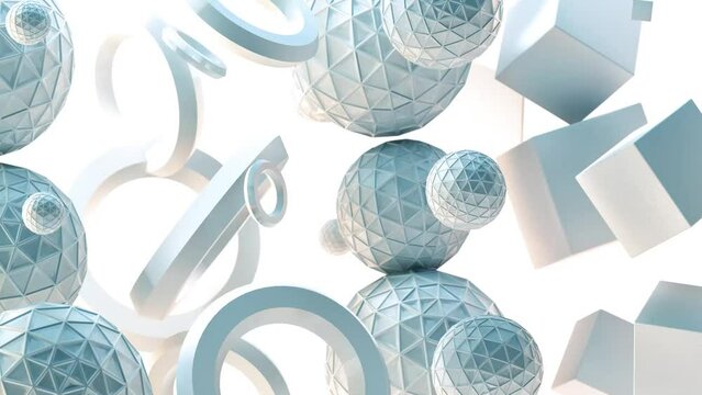 Fondo de concepto de formas y cubos. Fondo de tecnolog&iacute;a abstracta. Formas geom&eacute;tricas en la oscuridad.