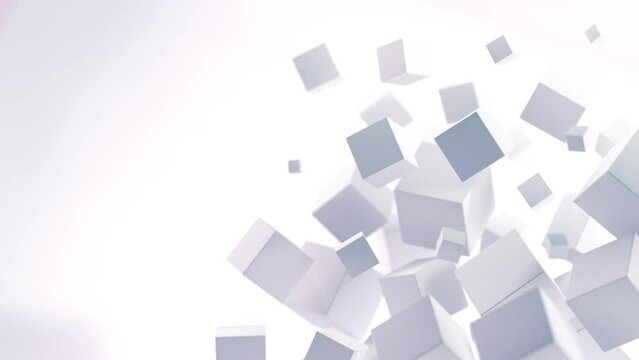 Fondo corporativo de  formas y cubos. Fondo de tecnolog&iacute;a abstracta. Formas geom&eacute;tricas en la oscuridad.