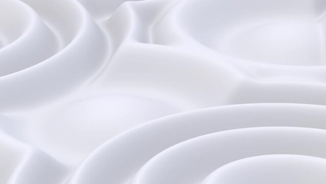 Fondo abstracto de superficie con textura de ondas blancas. Movimiento lento relajante.