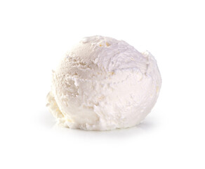 white ice cream on white background