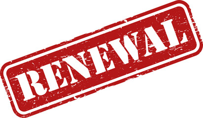 Renewal grunge rubber stamp