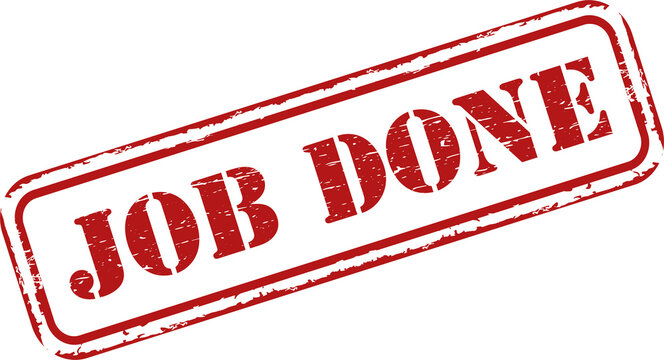 Job done grunge rubber stamp