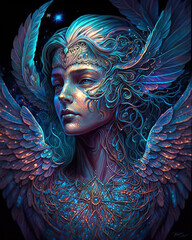 Angel, archangel of motherhood, compassion and love,  - obrazy, fototapety, plakaty