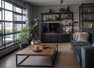Design interior living room, generative ai