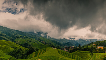 Terraced rice fields near Dazhai Village, Longji, China