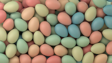 Bright colored pastel Full screen Easter egg background
