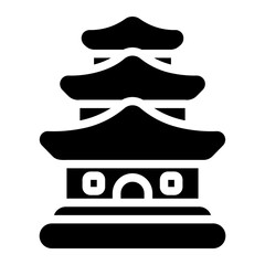 pagoda glyph icon