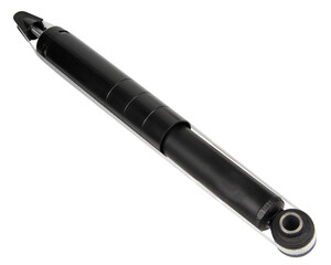 Shock absorber car part detail isolated on the white