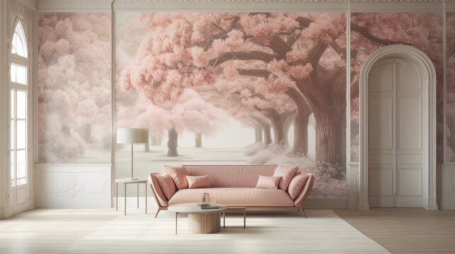 interior of a cherry blossom room
