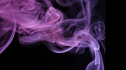 Purple smoke on black background. Generative ai