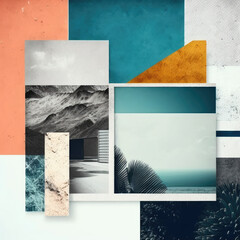 Art Collage Background - Collage Art Backdrops Series - Collage Wallpaper created with Generative AI technology