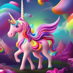 Obraz na płótnie Canvas Magic unicorn candy