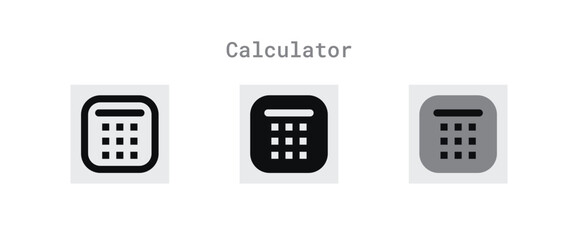 calculator icon set