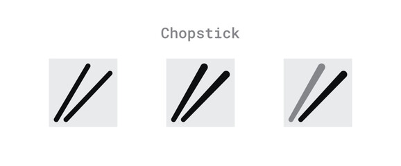 chopsticks icon set