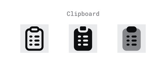 clipboard icon set
