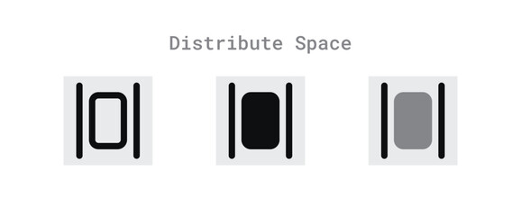 distribute space horizontally icon set