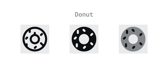 donut icon set