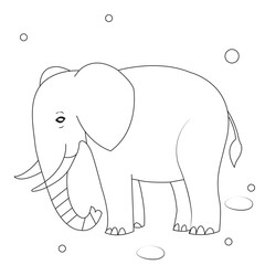 Free vector hand drawn flat design elephant outline
