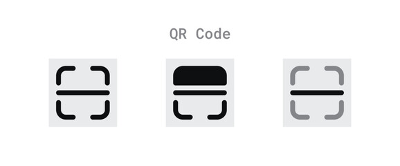 qr code scanner icon set