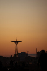 sunset over the city