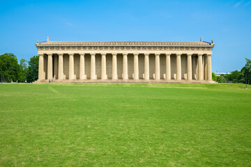 Fototapeta na wymiar Parthenon replica in Centennial Park in Nashville, Tennessee