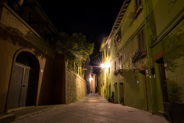Volterra im Sonnenuntergang Altstadt Toscana Italien