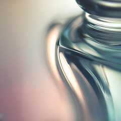 close up of perfume glass bottle, product shot - 586337154
