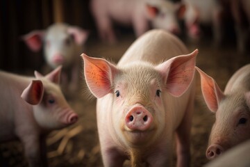 Pigs on the farm. Generative AI