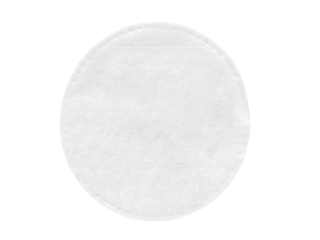 Round cotton cosmetic pad. Isolated png with transparency
