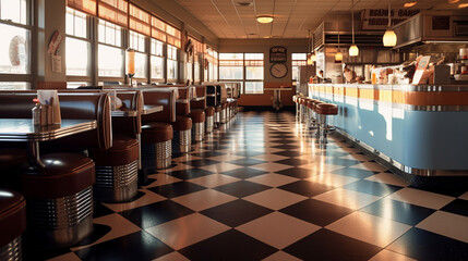 Interior of restaurant Generative AI