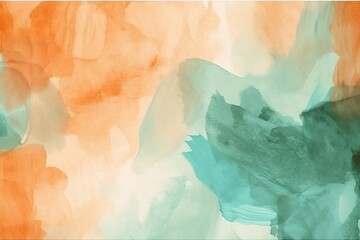 Hand painted pastel color watercolor ink blot background