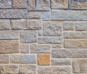 Fototapeta premium Stacked stone wall