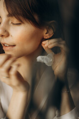 cropped photo of a tender female portrait