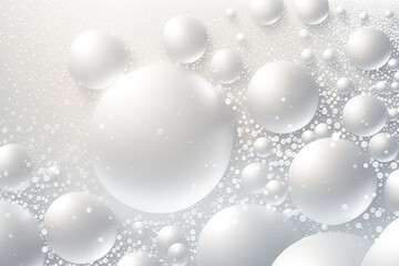 Abstract festive bokeh background, white on white. AI generated image