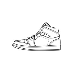 vector illustration of sneakers, basketball shoes, men's and women's sneakers sports shoes