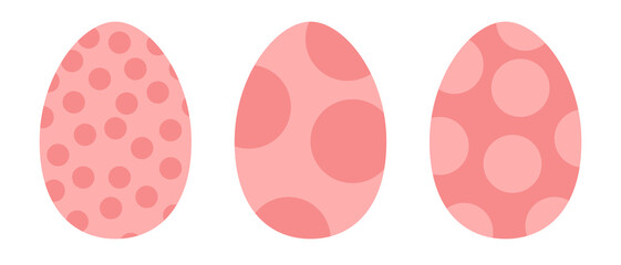 Fototapeta na wymiar Easter pink eggs on white background