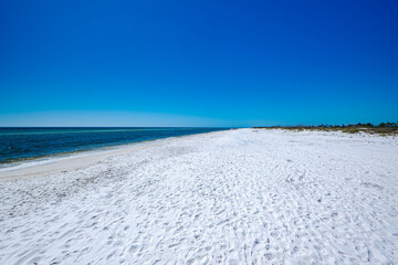 Mexico Beach Florida USA beautiful white sand beach with no people.