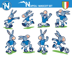 Napoli soccer team mascot set - 586346978