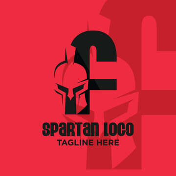 Letter F Spartan Logo Design Template Inspiration, Vector Illustration.
