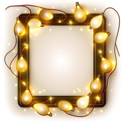 Christmas_lights_bulb_frame_decoration._isolated_creative AI