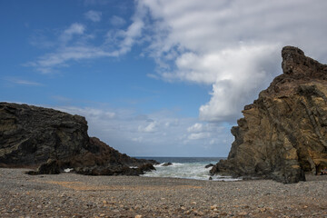 Pena Horadada beach with giant rocks, Fuerteventura