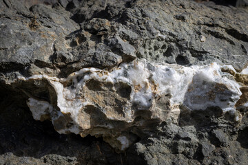 Black rock with white vain, Fuerteventura