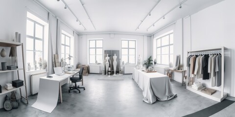 interior modern workshop textile design, generative, ai